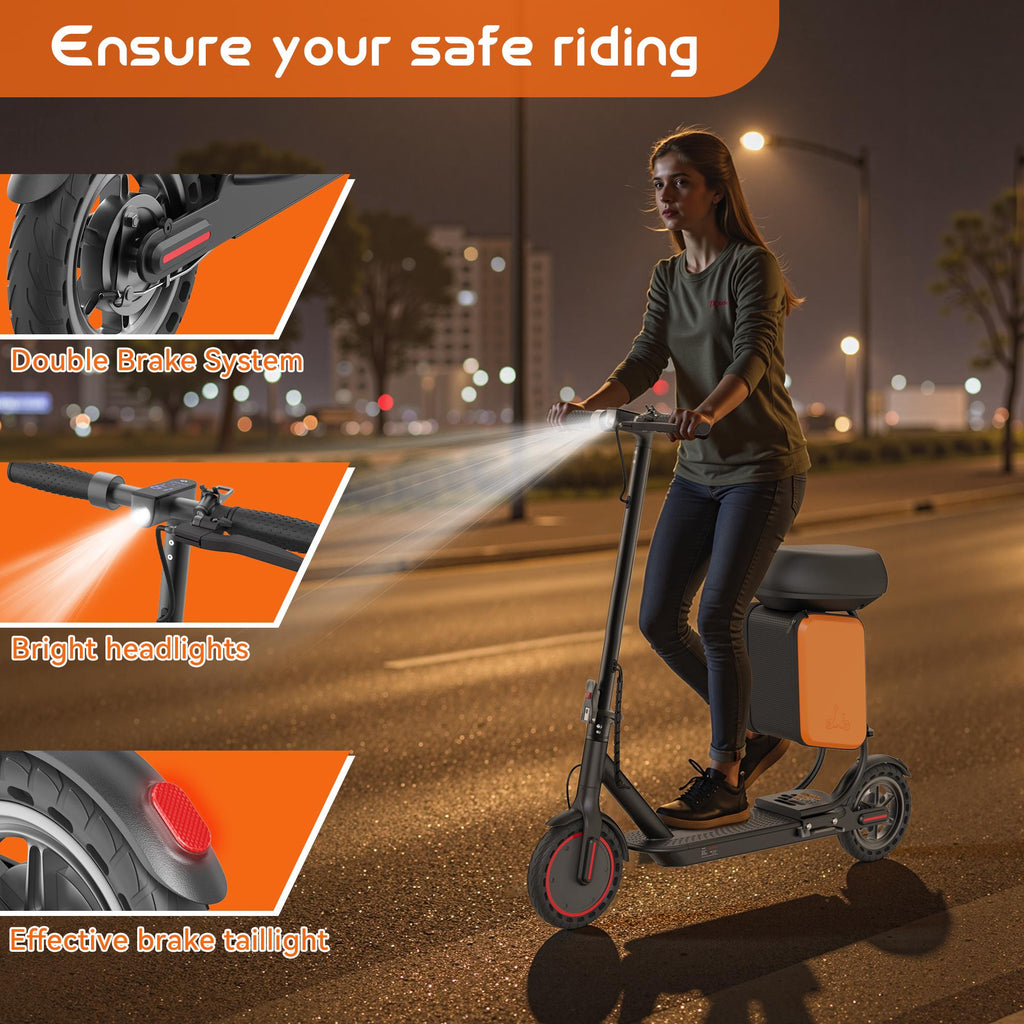 Revolutionary Electric Scooter for Adults – Reach Speeds of 19 MPH with a Powerful 350W Motor, Foldable Design, and Smart App Control!