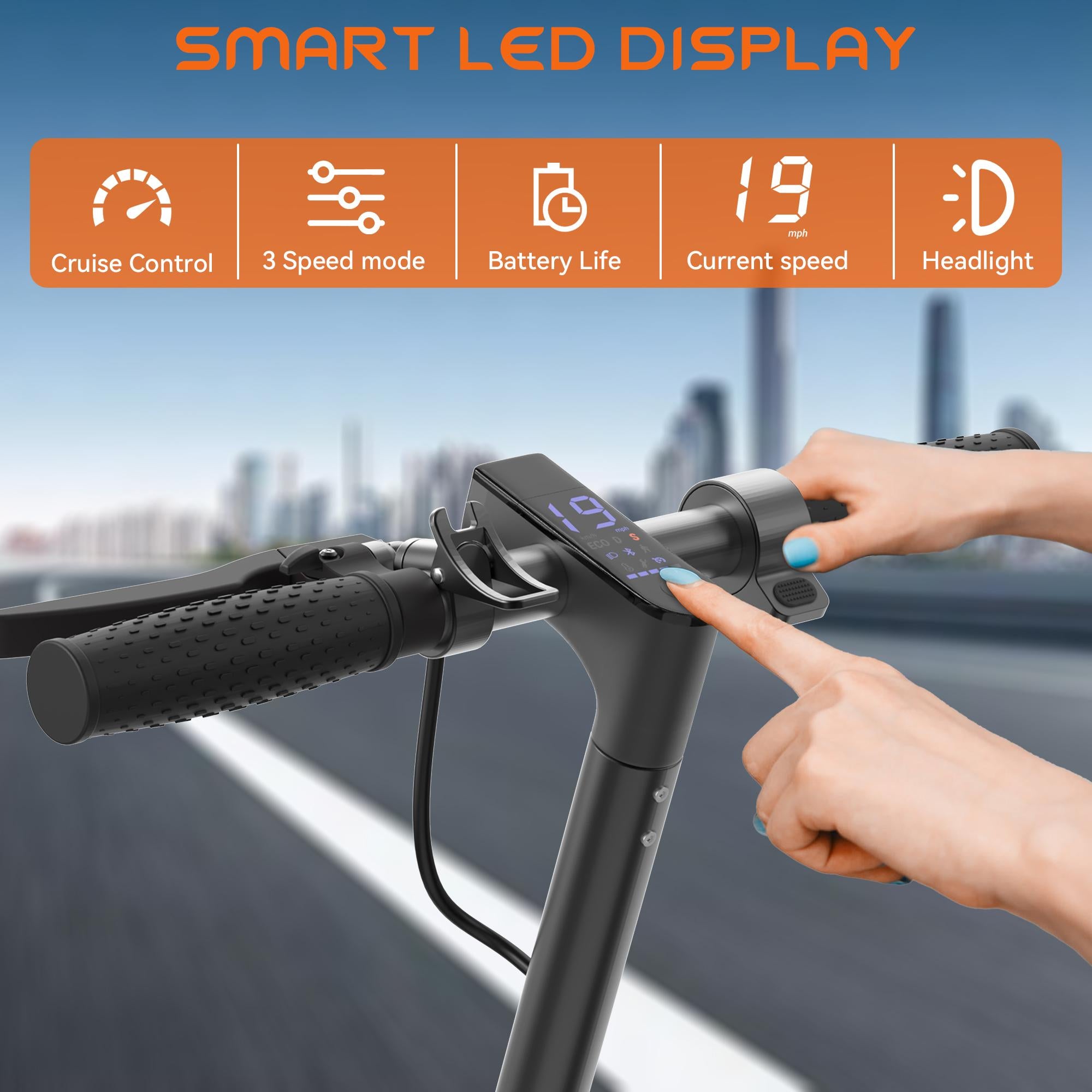 Revolutionary Electric Scooter for Adults – Reach Speeds of 19 MPH with a Powerful 350W Motor, Foldable Design, and Smart App Control!